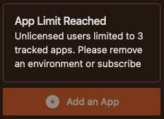 App Limit reached