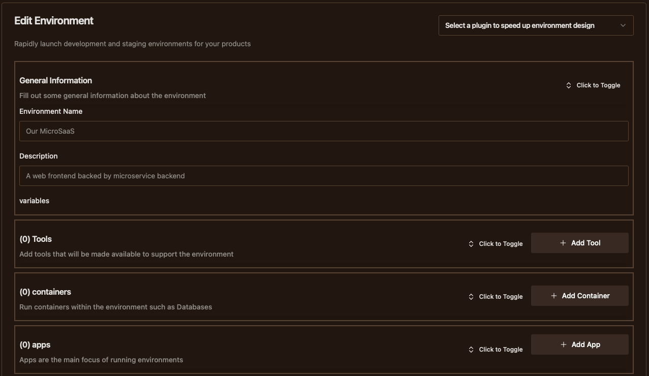 Environment create form image