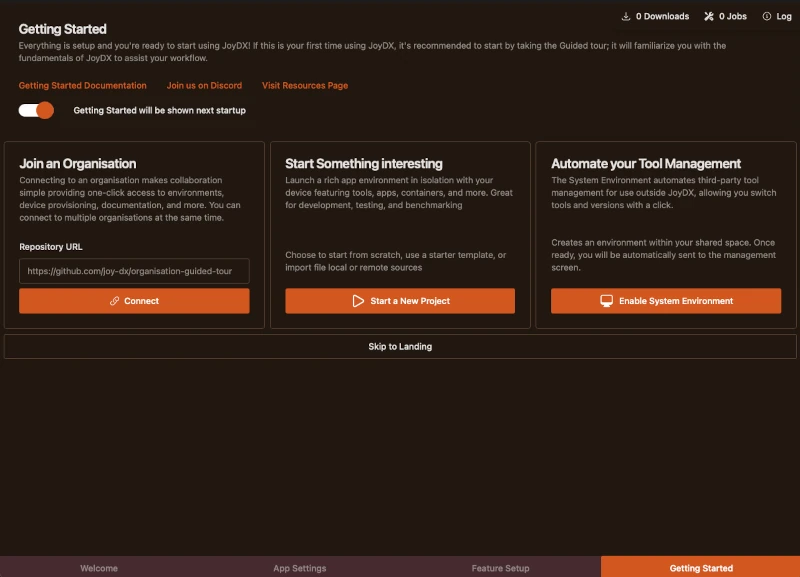 Use the getting started page to jump right in